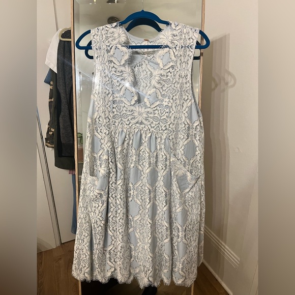Free People Lace Overlay Shift Dress - Picture 6 of 7